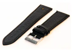 Watchstrap 22mm black buffalo leather