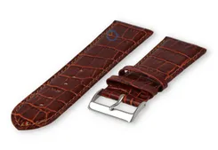 Calfskin watch strap - 26mm - rust-brown