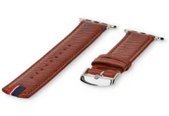 Luxus Leder band Apple Watch 45mm - Cognac