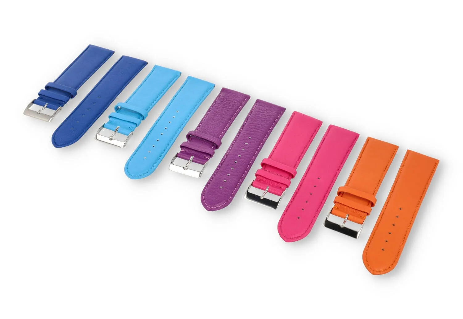 XL watch strap smooth leather - 26mm - eggplant