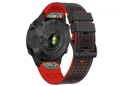 Premium strap Garmin Epix 2 - 47mm - black/red