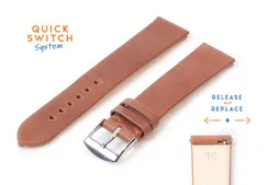 Watchstrap 16mm vintage brown leather
