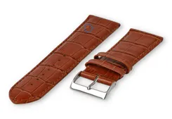 Basic croco watch strap - 24mm - brown