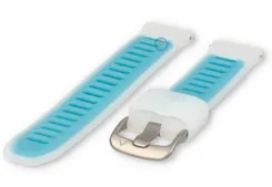 18mm watch strap silicone - transparant/blue
