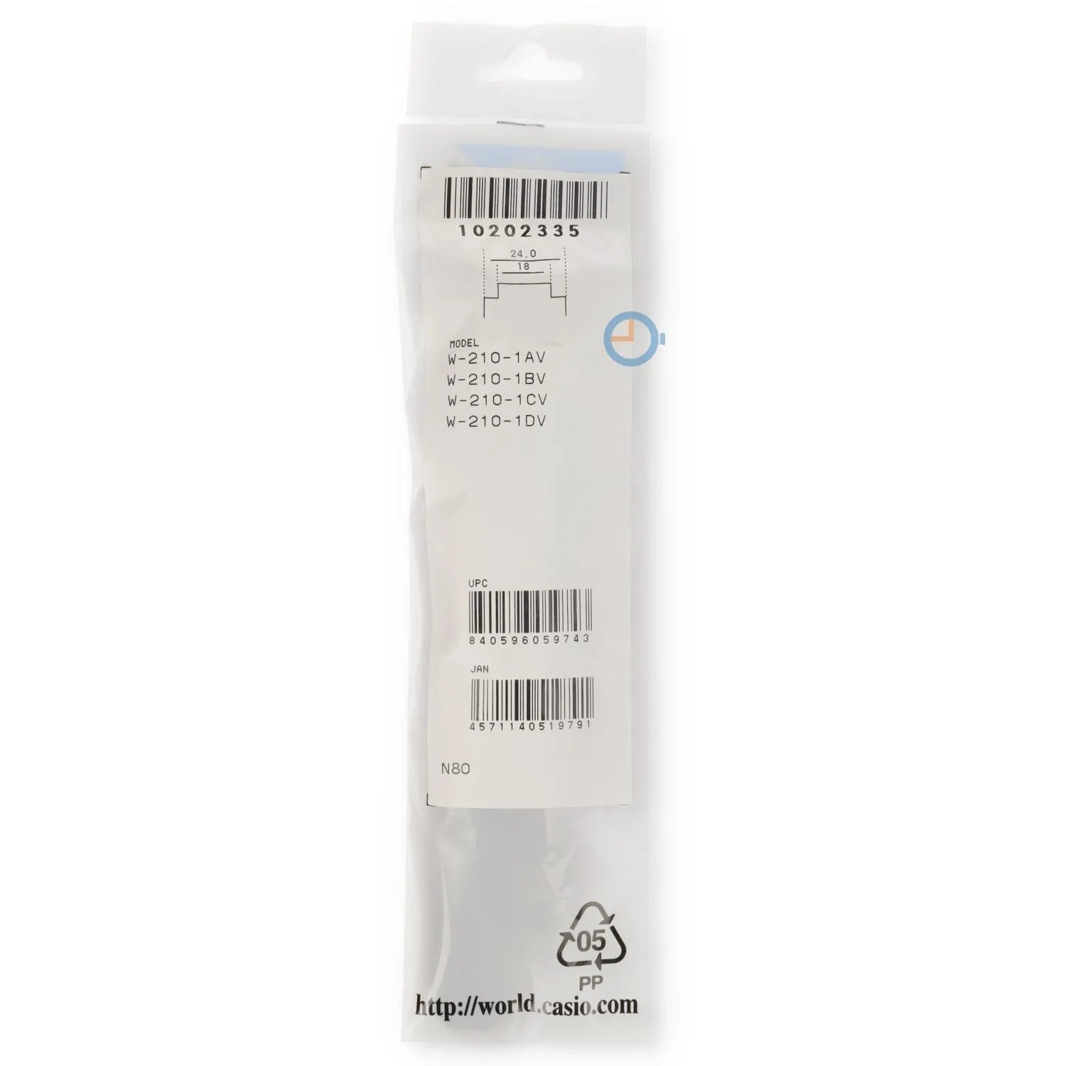 Casio Uhrenarmband W-210-1A