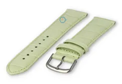 Extra-long crocoleather strap  - 20mm - pastel green
