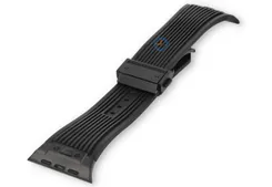 Hublot style strap Apple Watch 45 - black/black