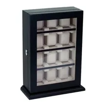 Vitrine für 12 Uhren - schwarzes Finish