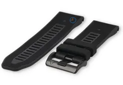 Silicone/nylon Coros watch strap 22mm - black