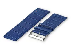 Deluxe croco watch strap - 30mm - royal blue