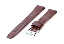 Open-end clip watch strap 18mm - Calf leather brown