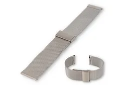 Watch strap 22mm mesh silver - Quick Switch (FINE)