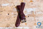 Watchstrap 20mm croco leather brown