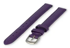 XL watch strap smooth leather - 12mm - eggplant
