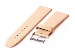 Seamless watch band 24mm calf leather - beige