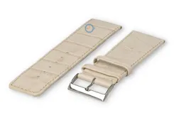 Deluxe croco watch strap XL - 30mm - cream-coloured