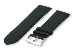 XL watch strap smooth leather - 26mm - dark green