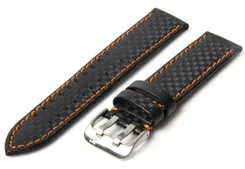 Watchstrap 18mm carbon black