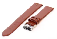 Seamless watchstrap 18mm brown leather