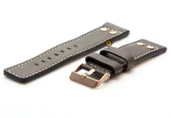 Oozoo Uhrenarmband 22mm Braun Leder