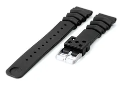 Universelles Seiko Taucher Uhrenarmband 20mm - schwarz