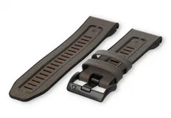 Garmin Fenix 5/6/7 watch band leather - Light grey