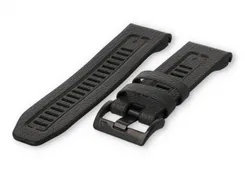 Garmin Fenix 5/6/7 watch band leather - Darkgrey