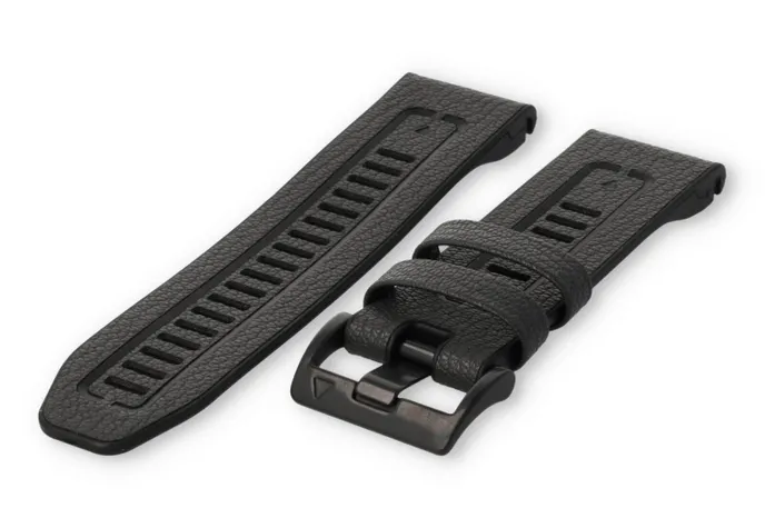 Garmin Fenix 5/6/7 watch band leather - Darkgrey