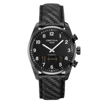 Certina Band C0204191605200A 23/20mm schwarzes Leder ohne Schließe