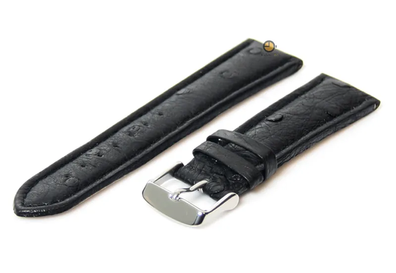 Watchstrap 20mm black (ostrich)