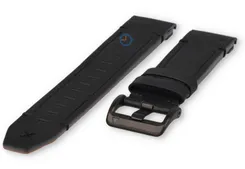 Premium leather strap for Garmin Fenix 8 - 47mm - black/black