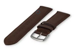 20mm watch strap smooth leather - dark brown