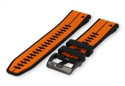 Garmin Fenix 7 watch band rubber - black/Orange