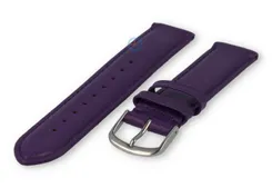 18mm watch strap smooth leather - eggplant