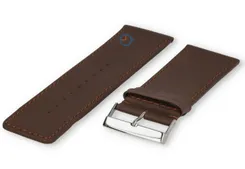 Glad leder horlogeband - 34mm - dark-brown