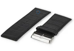 Deluxe croco watch strap - 36mm - black