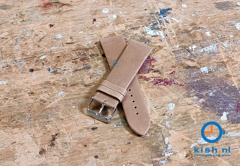 Watchstrap 16mm sand color leather