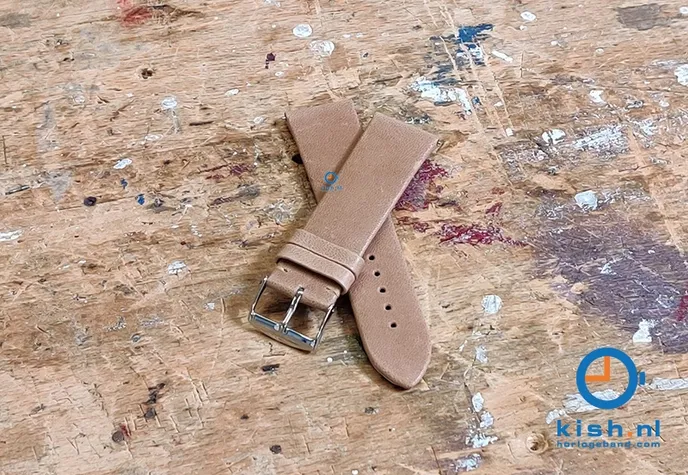 Watchstrap 16mm sand color leather