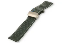 Magnetic watch strap luxury leather - 22mm - Dark-Green