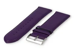 XL watch strap smooth leather - 28mm - eggplant