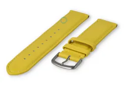 20mm watch strap smooth leather - yellow