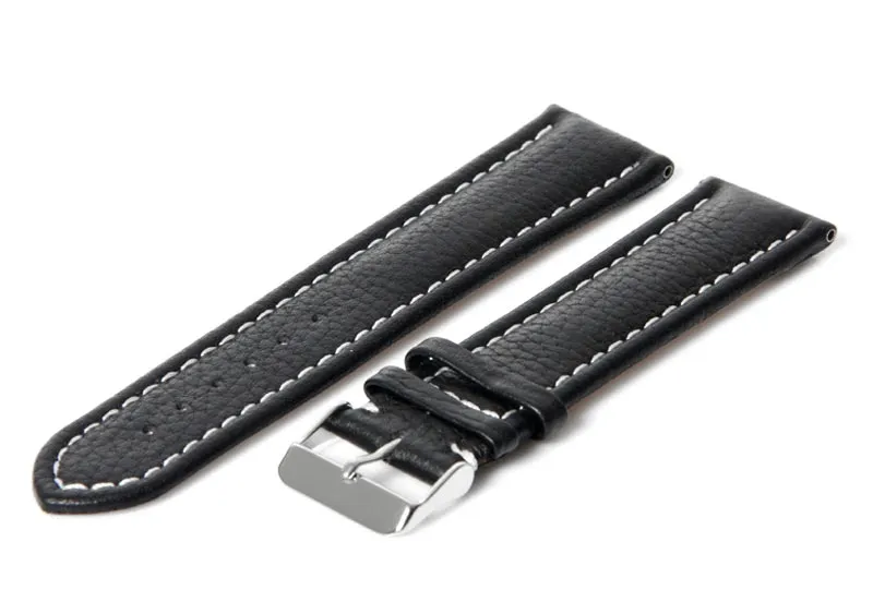 Watchstrap 24mm black calf