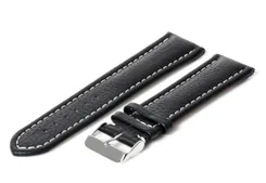 Watchstrap 22mm black calf