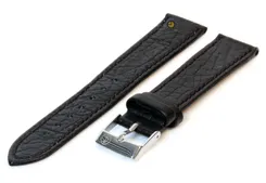 Watchstrap 16mm black buffalo leather