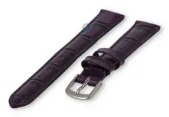 Small leather watch strap - 14mm - eggplant