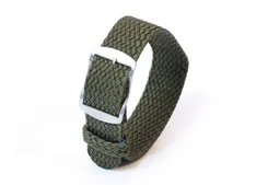 Perlon watch band 22mm darkgreen