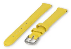 XL watch strap smooth leather - 14mm - yellow
