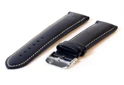 Watchstrap 26mm black leather