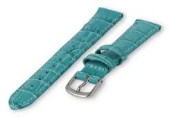 Small leather watch strap - 14mm - turquoise