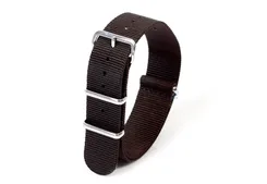 Horlogeband 20mm nylon zwart
